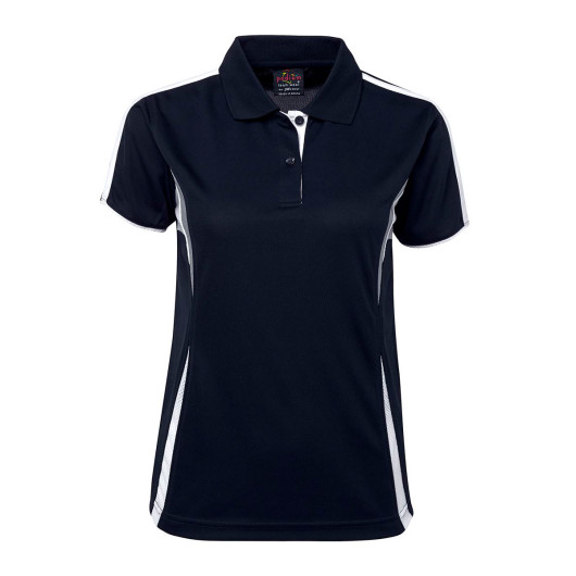 Navy Grey White Ladies Coolabah Polo Shirts q